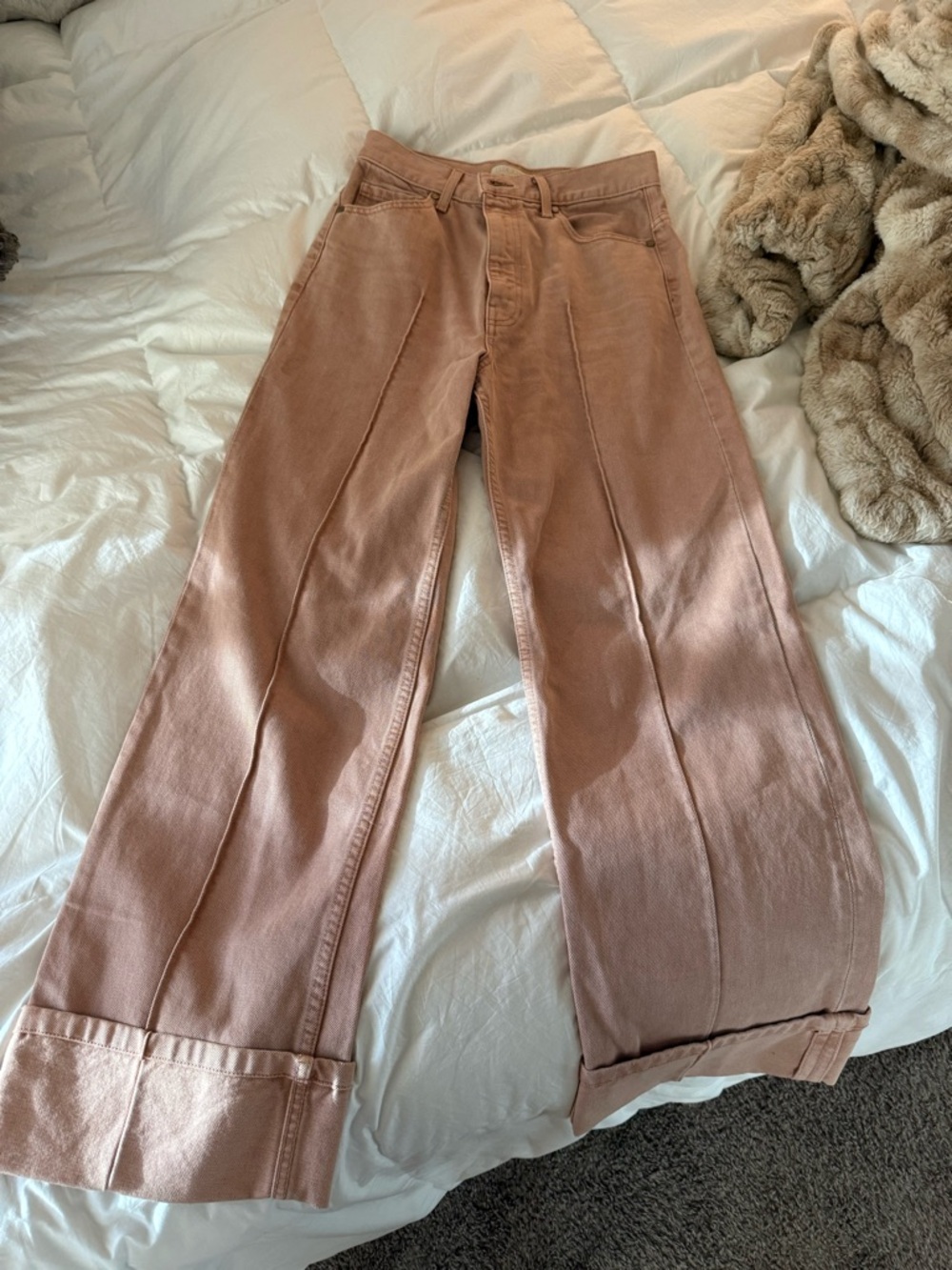Ulla Johnson Blush Wide-Leg Jeans - worn once!
